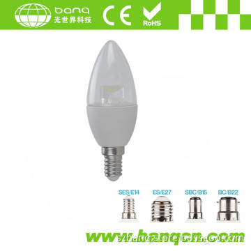 Dimmable 5W E27/E14 LED Candle Bulb for Chandelier Lighting CE RoHS ERP